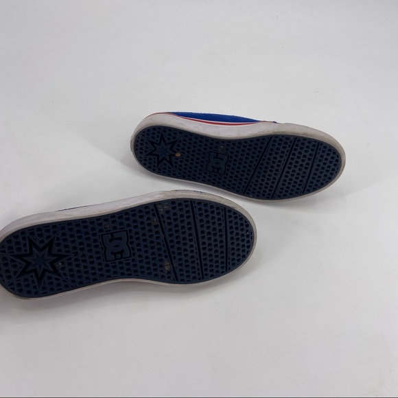 Kids Boys Girls DC Shoe Skateboard Skater Style Sneaker Blue Red White - Picture 5 of 7